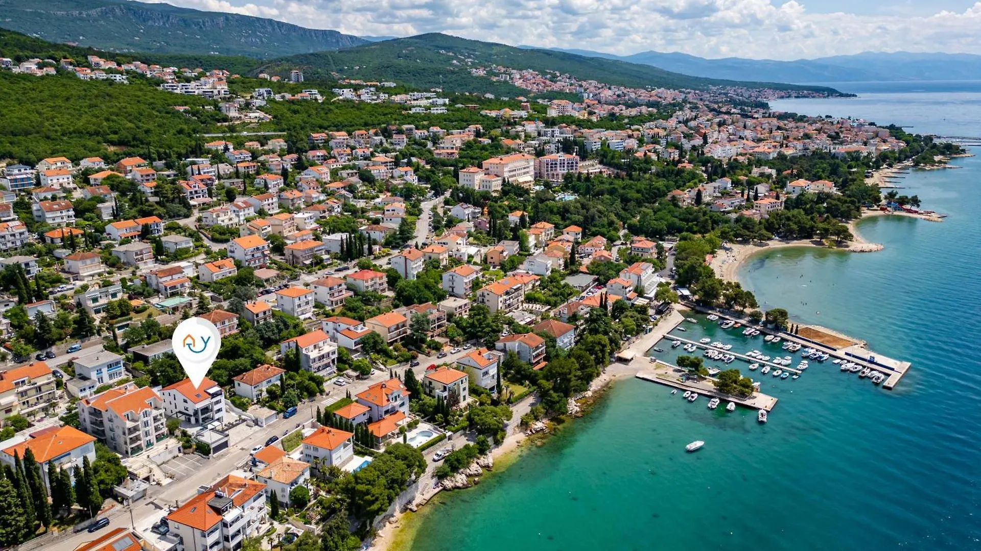 Pool Apartments With Sea View - Happy Rentals Crikvenica